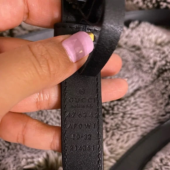 Gucci pearly GG leather belt - Picture 3 of 4